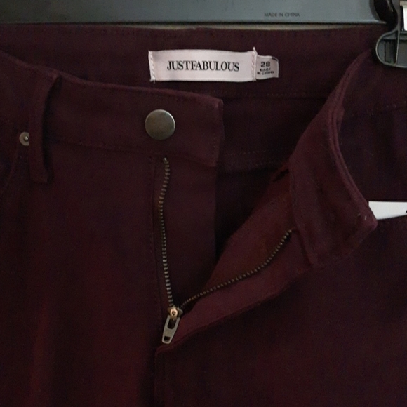 EGGPLANT SLIM TWILL JEANS - Picture 3 of 7